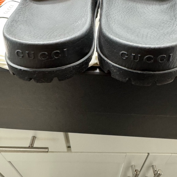 Gucci Black Slides with Red and Green Stripes size 14 - Picture 2 of 8